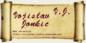 Vojislav Jonkić vizit kartica